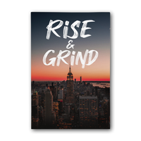 Rise and Grind Motivational Canvas Wall Art.